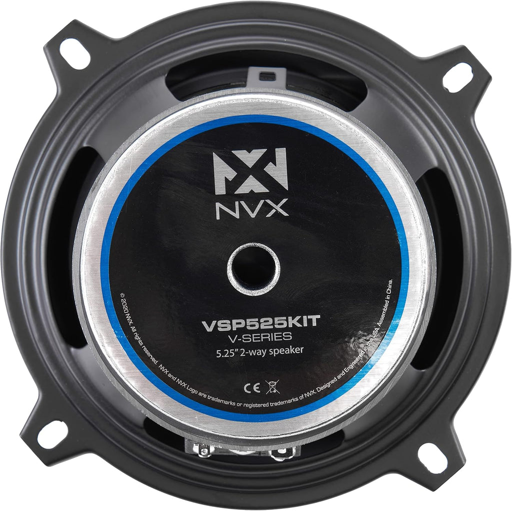 750W Peak 5.25" 2-Way Component Speaker System with 25mm Silk Dome Tweeters E470