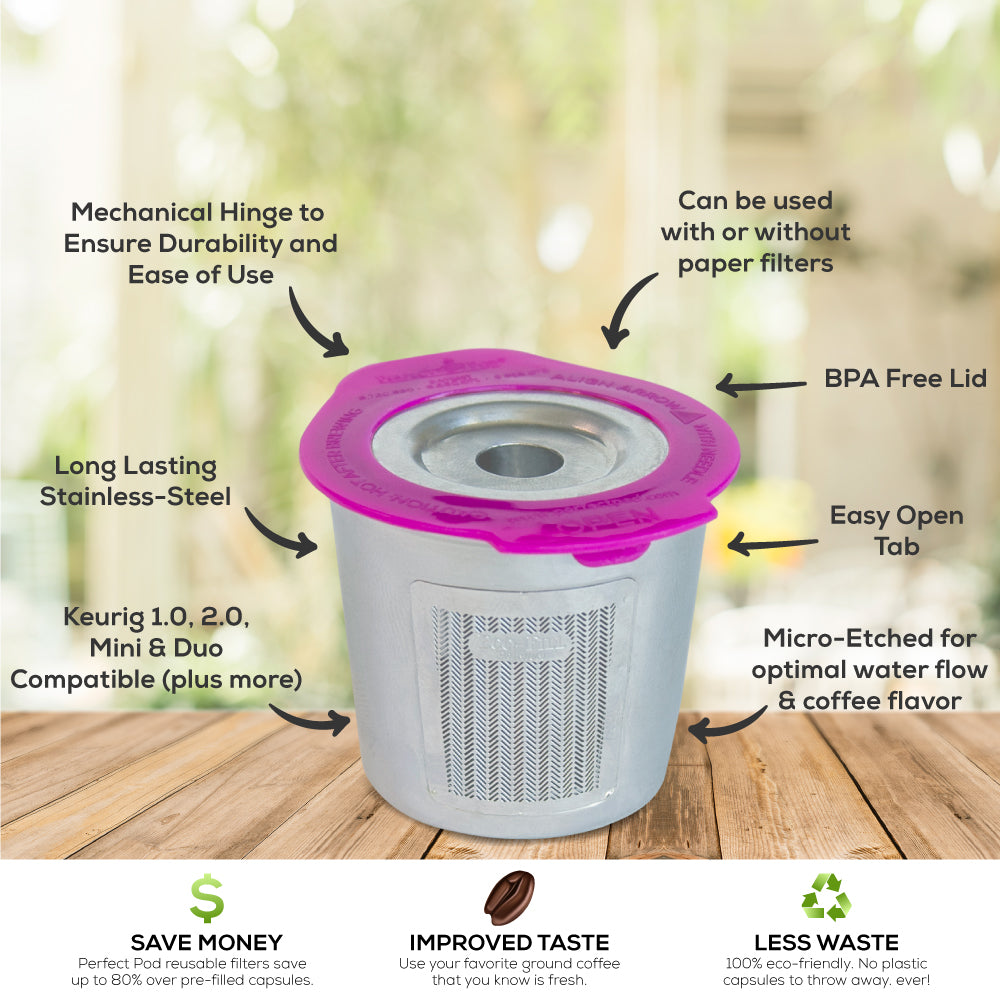 Stainless Steel Reusable Coffee Pod with Metal Filter W424