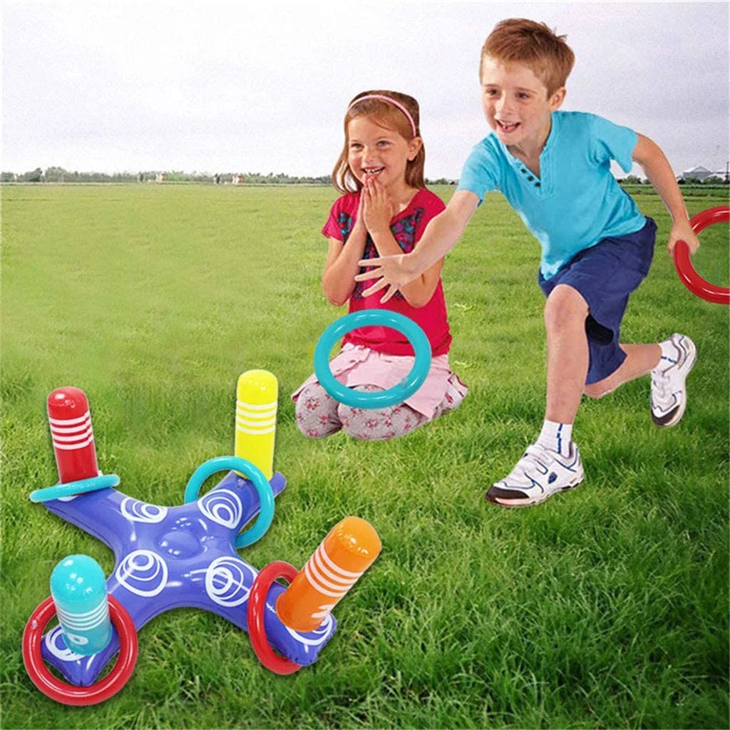 Inflatable Floating Ring Toss Pool Game with 4 Pcs Rings X19825