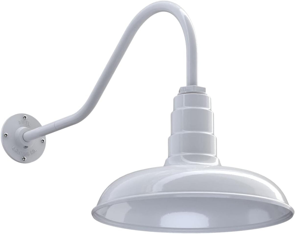 Galvanized Outdoor Barn Light with Dusk to Dawn Sensor F460