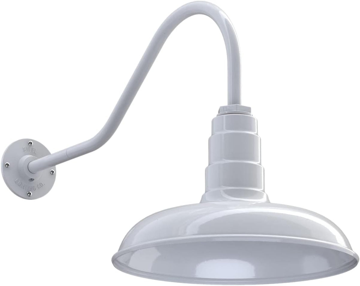Galvanized Outdoor Barn Light with Dusk to Dawn Sensor F460