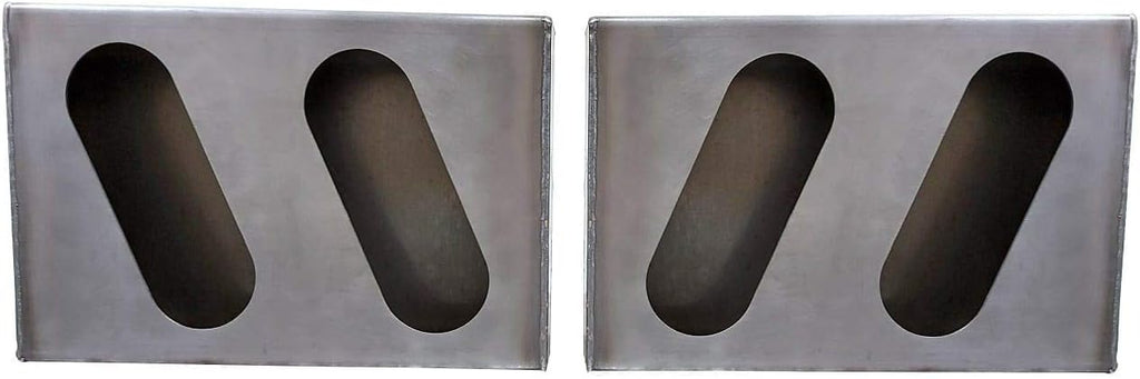 Quadruple Oval Slanted Steel Light Box, 6 Oval Lights, 1 Pair C412
