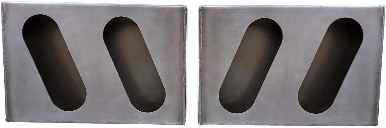 Quadruple Oval Slanted Steel Light Box, 6 Oval Lights, 1 Pair C412