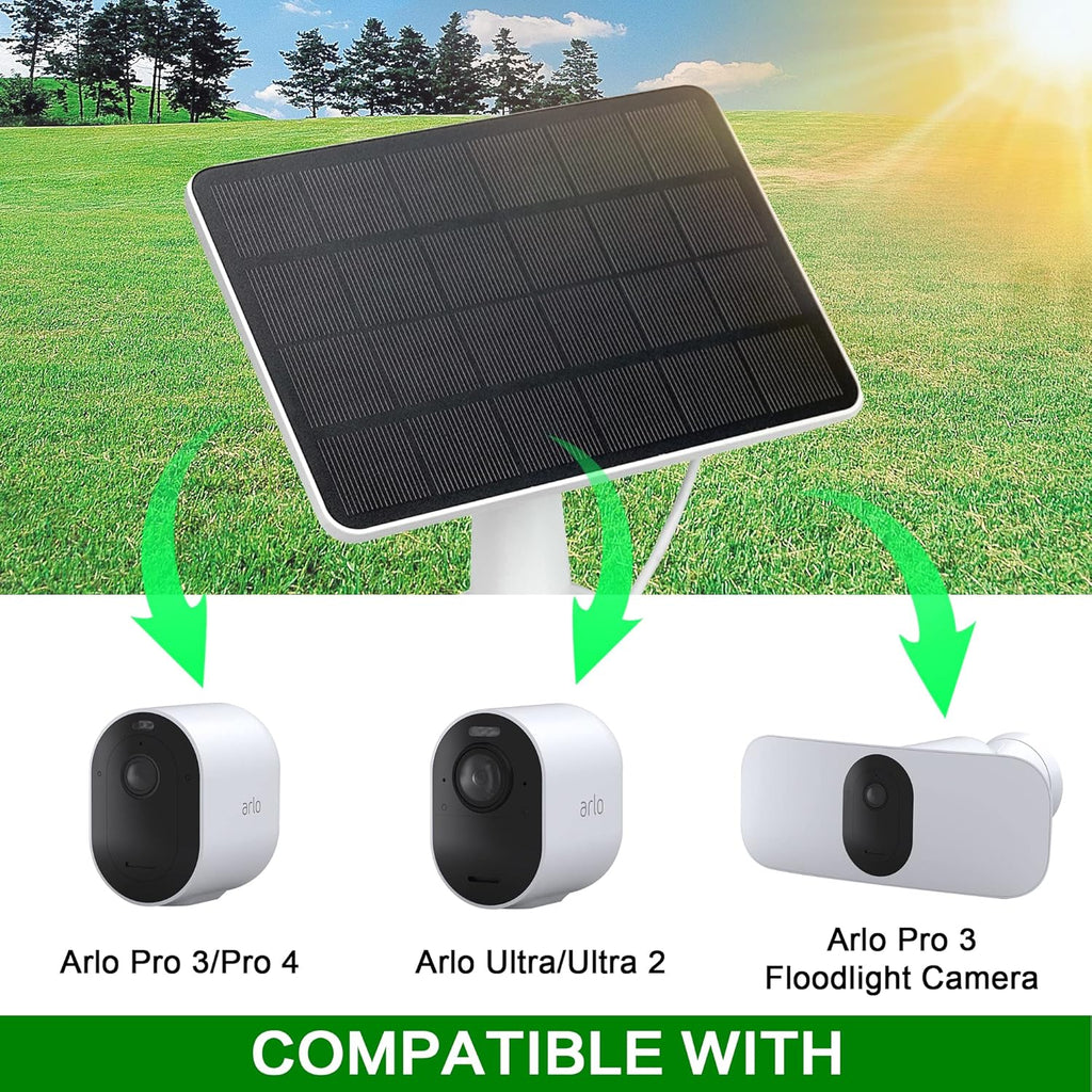 2 Pack 3.3W 5V Solar Panel with 9.8ft Weatherproof Charging Cable and Adjustable Mount A997