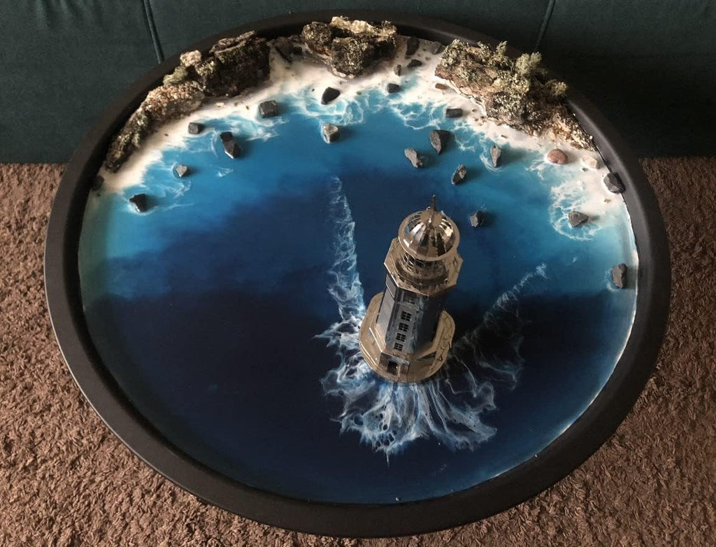 3D Architecture Metal Model Electrical Lighthouse DIY Construction Kit, Stainless Steel, Pack of 2 P2990
