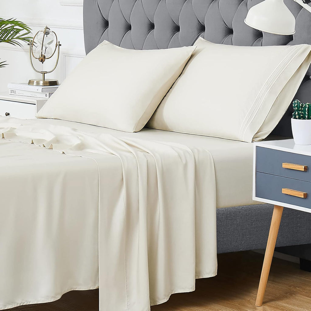 Teal Queen Size 4 PCS Bamboo Sheet Set N259810