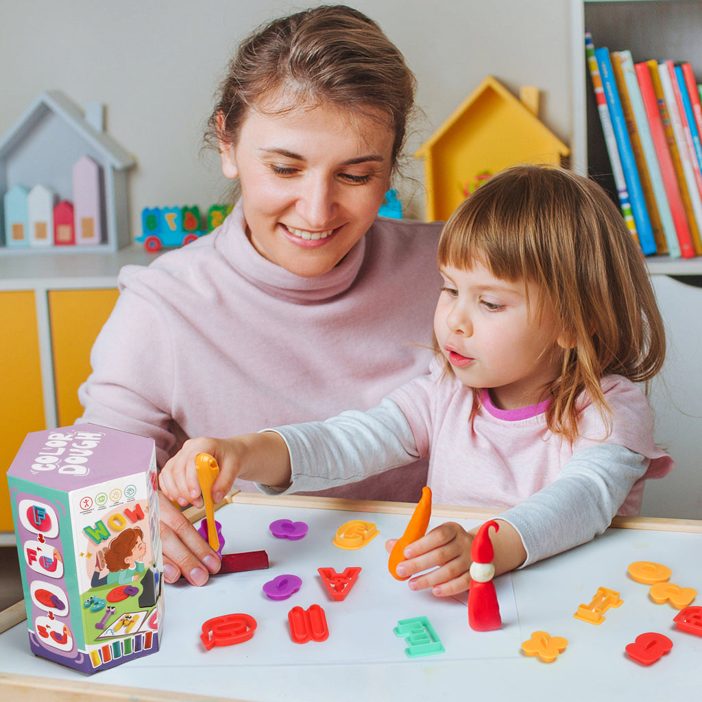 49-Piece Toddler Color Dough Tool Kit with Letters and Numbers P9592