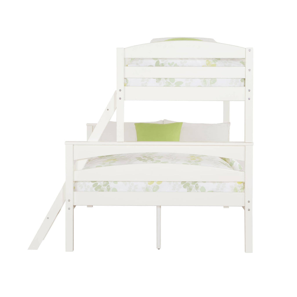 White Twin Over Full Wood Bunk Bed Frame G520