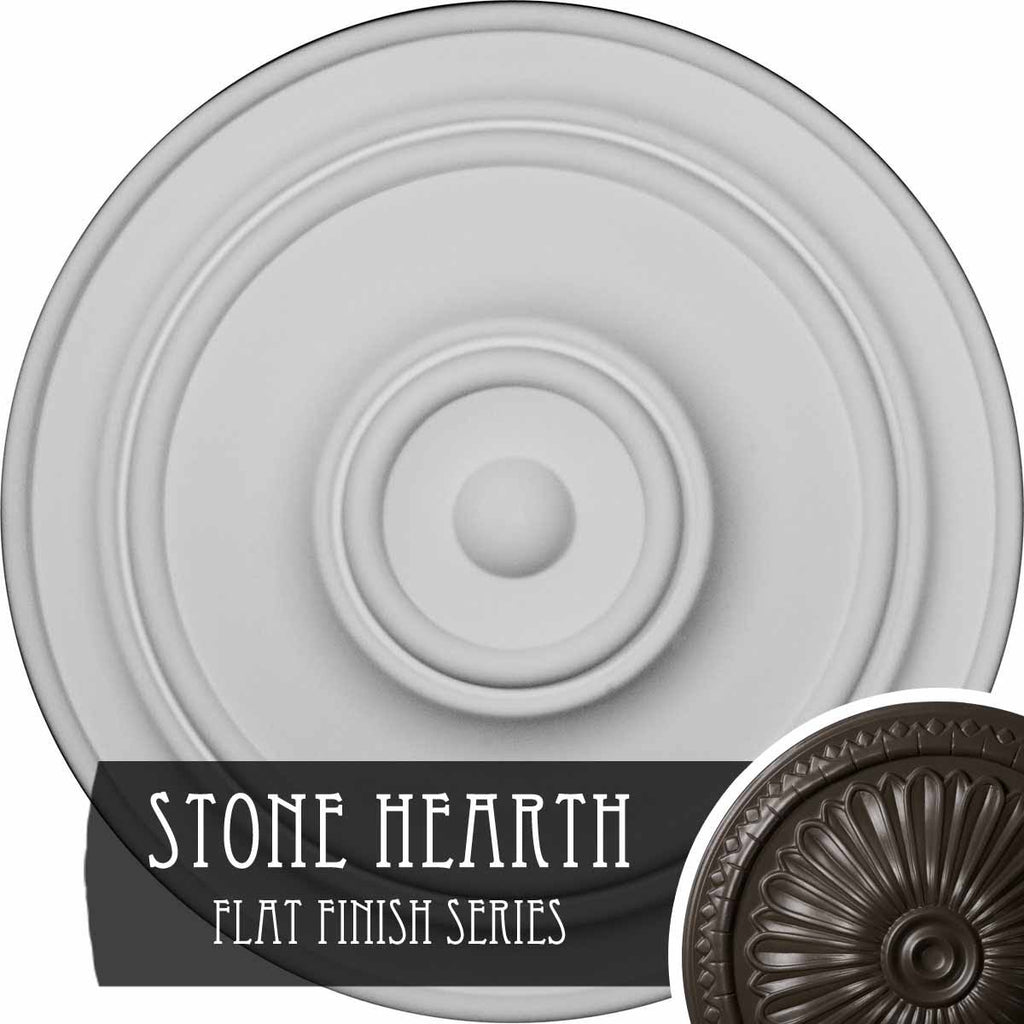 Classic Ceiling Medallion, Hand-Painted Stone Hearth, Beige Z9370