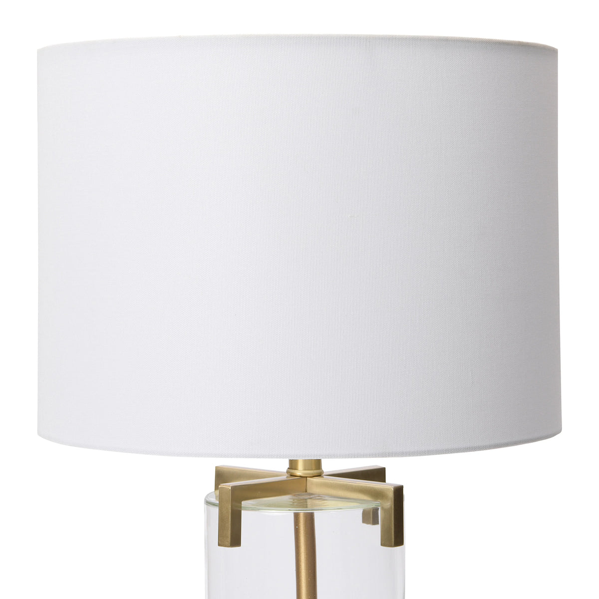 26.5" Brushed Gold Glass Table Lamp A83841