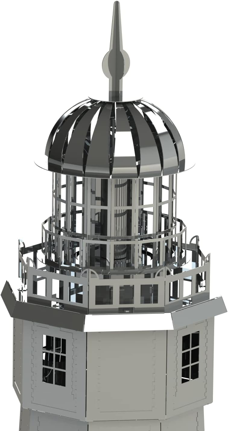 3D Architecture Metal Model Electrical Lighthouse DIY Construction Kit, Stainless Steel, Pack of 2 P2990