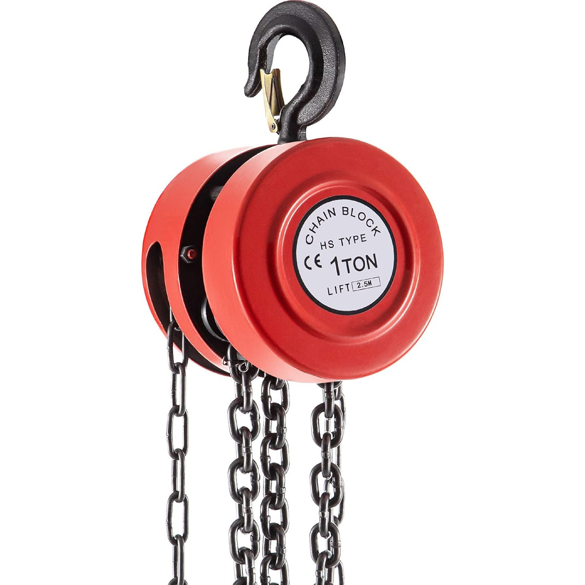 Red Pack of 2 Manual Chain Hoist, 2200 lbs Capacity, 8ft Lift F359454