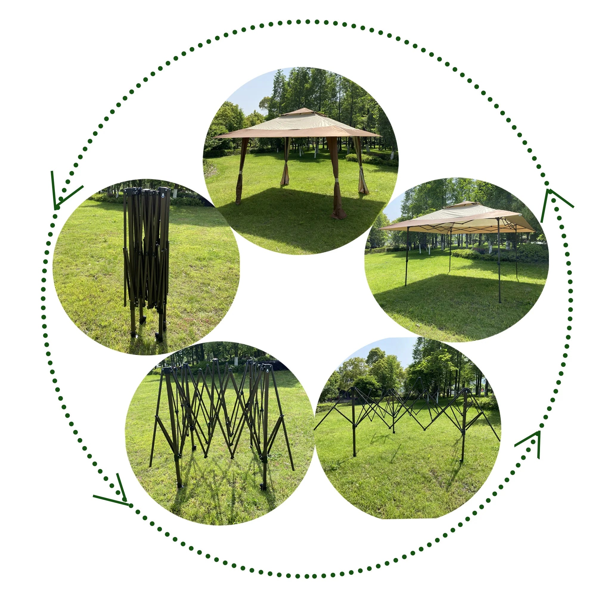 13x13 Ft Pop-up Gazebo Canopy Tent with Corner Curtain I1922