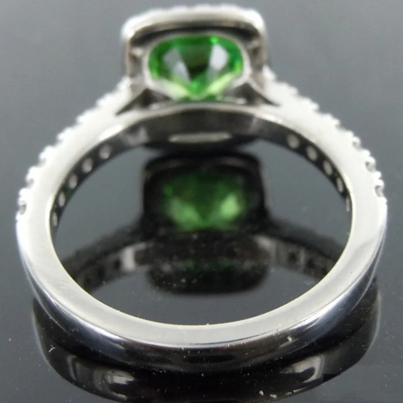 14K White Gold Halo Engagement Ring R26298