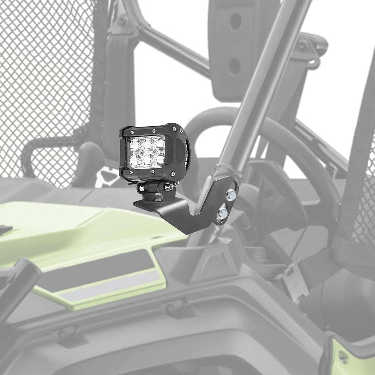 Front Pillar Roll Cage Light Mount Brackets Pair 18W 4 LED Spot Work Lights with Wiring Kit D94248