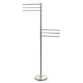 Satin Nickel Towel Stand with 6 Pivoting 12-in Arms K178