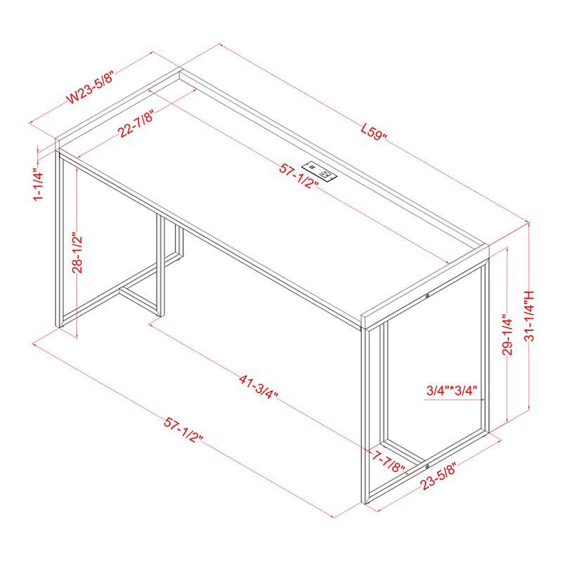 Pink Wood Computer Desk X8472