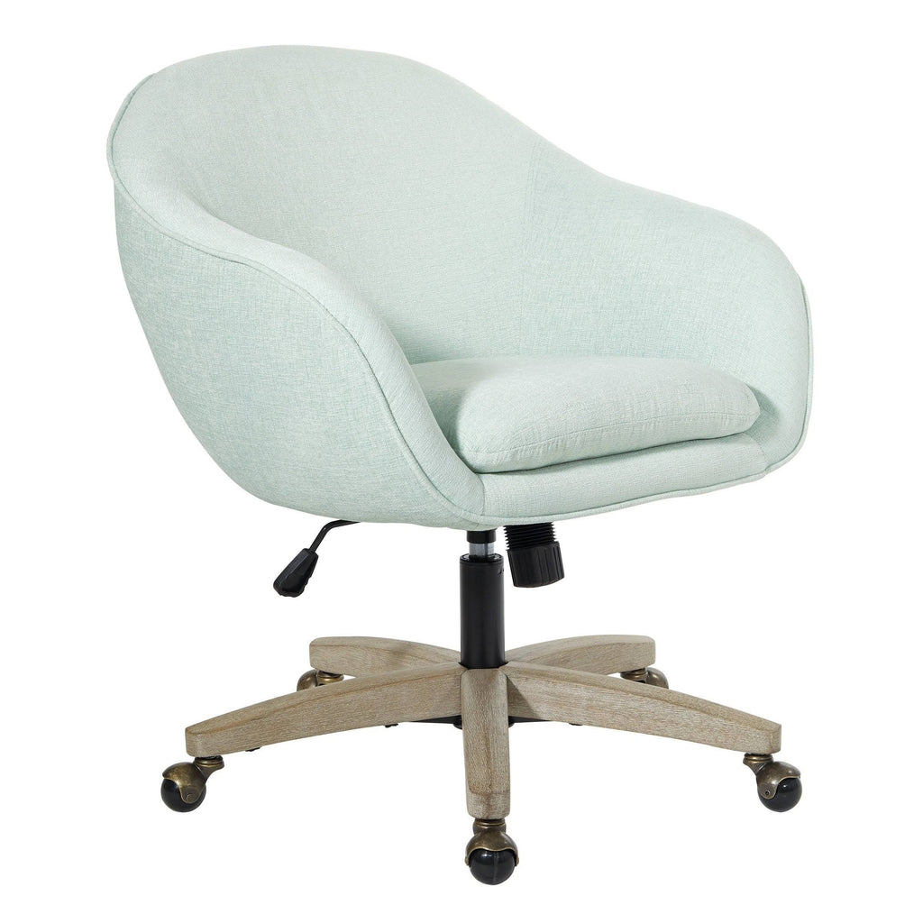 Mint Green Plush Office Chair T5643