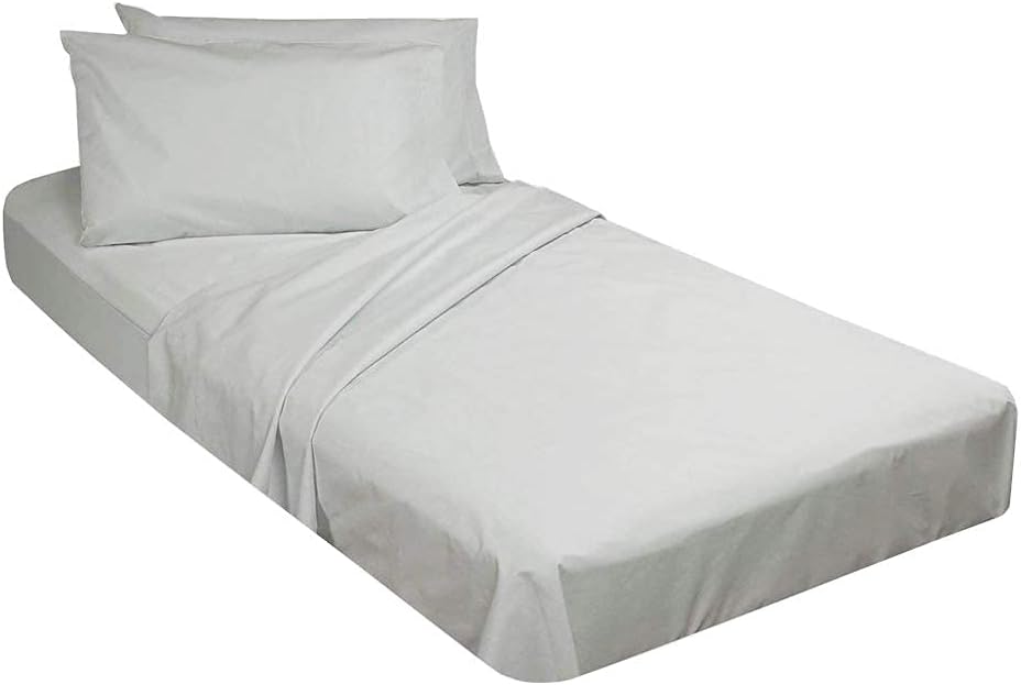 Ivory Solid Cotton Fitted Cot Sheet 4 Piece D229174