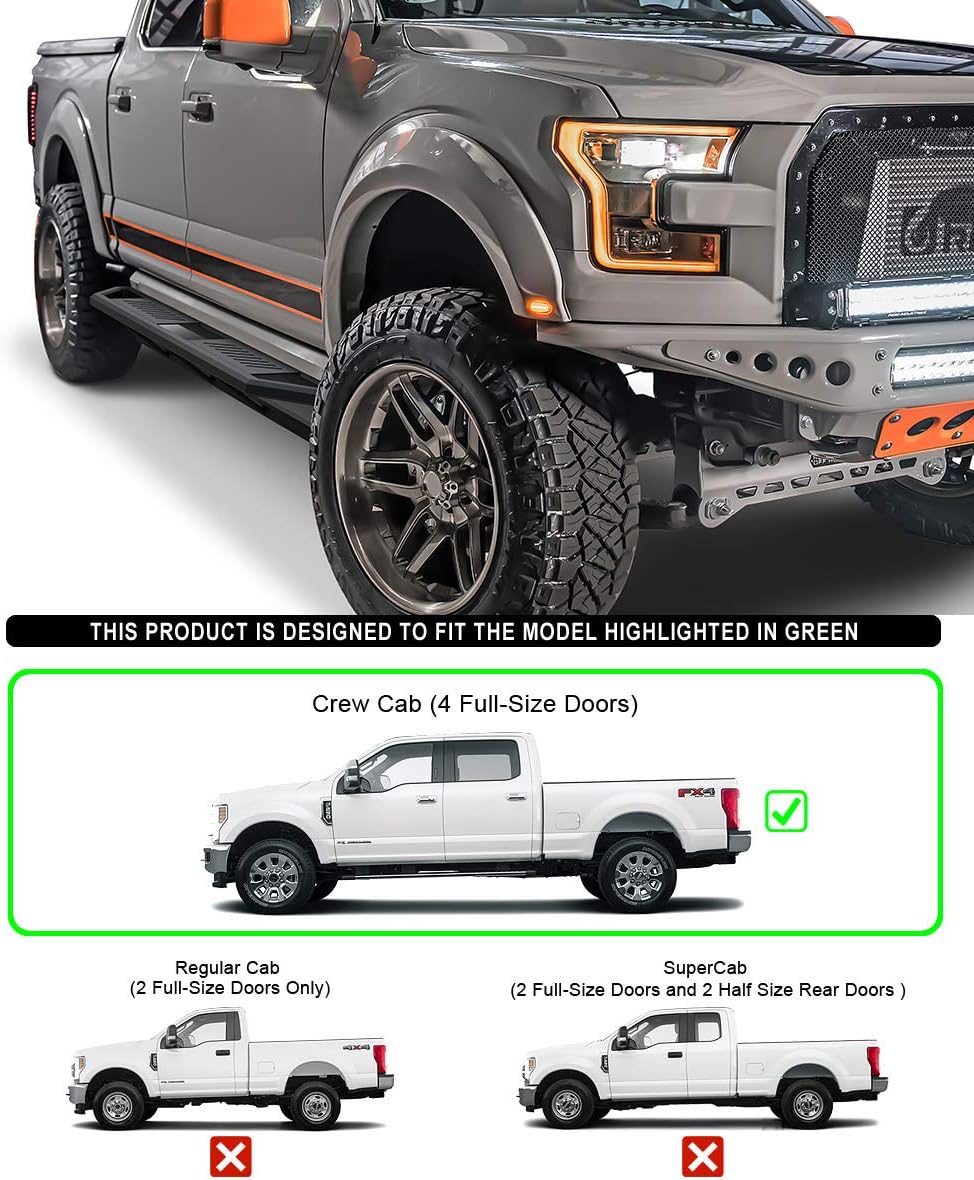 6.5in Aluminum Running Boards R4674