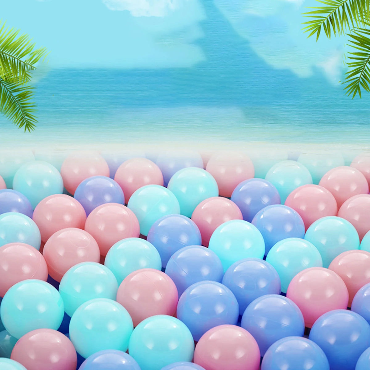 100Pcs Plastic Ocean Balls Pool Accessories S714865