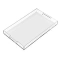 Clear Sturdy Acrylic Serving Tray with Handles D540632