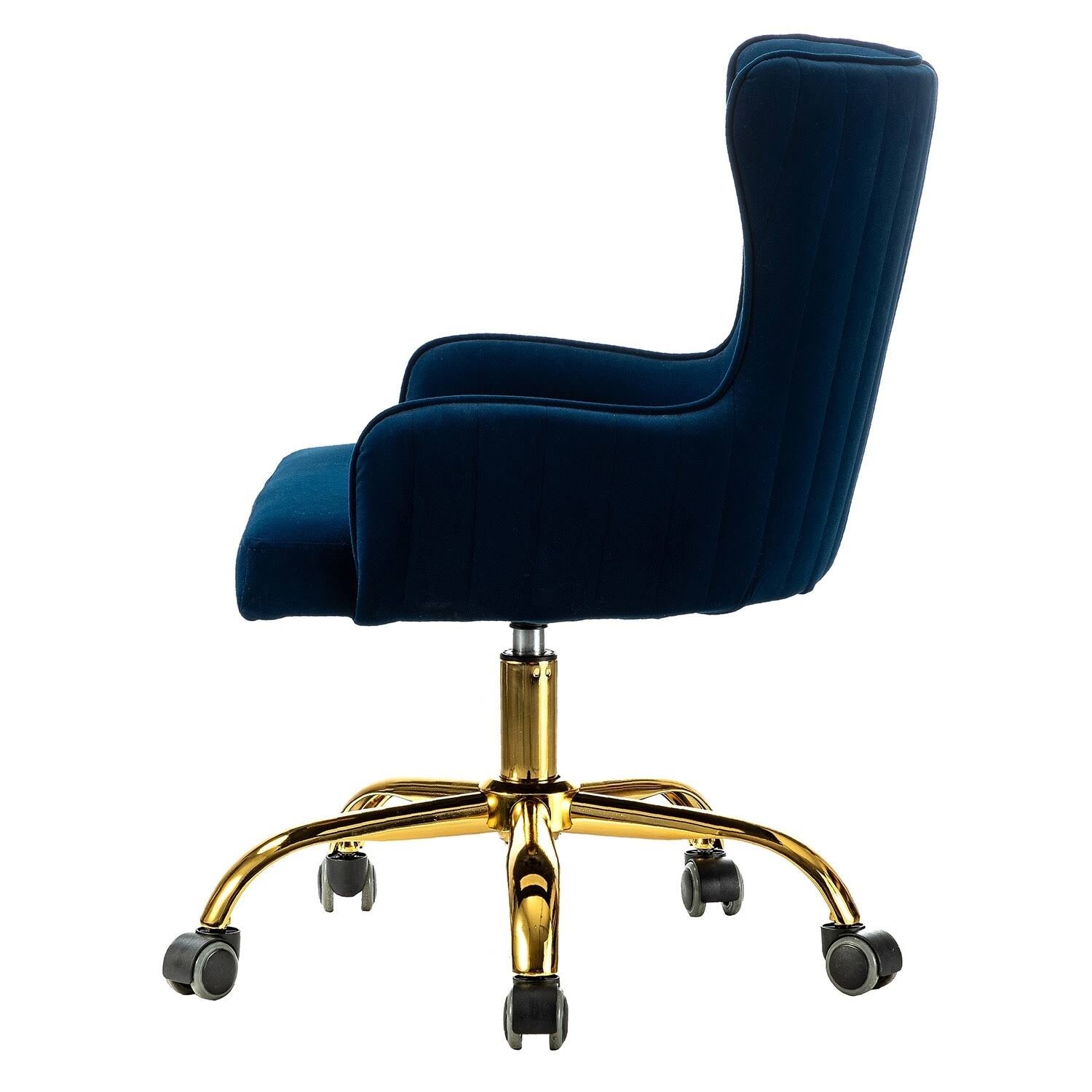 Blue Task Chair with Golden Base J12368