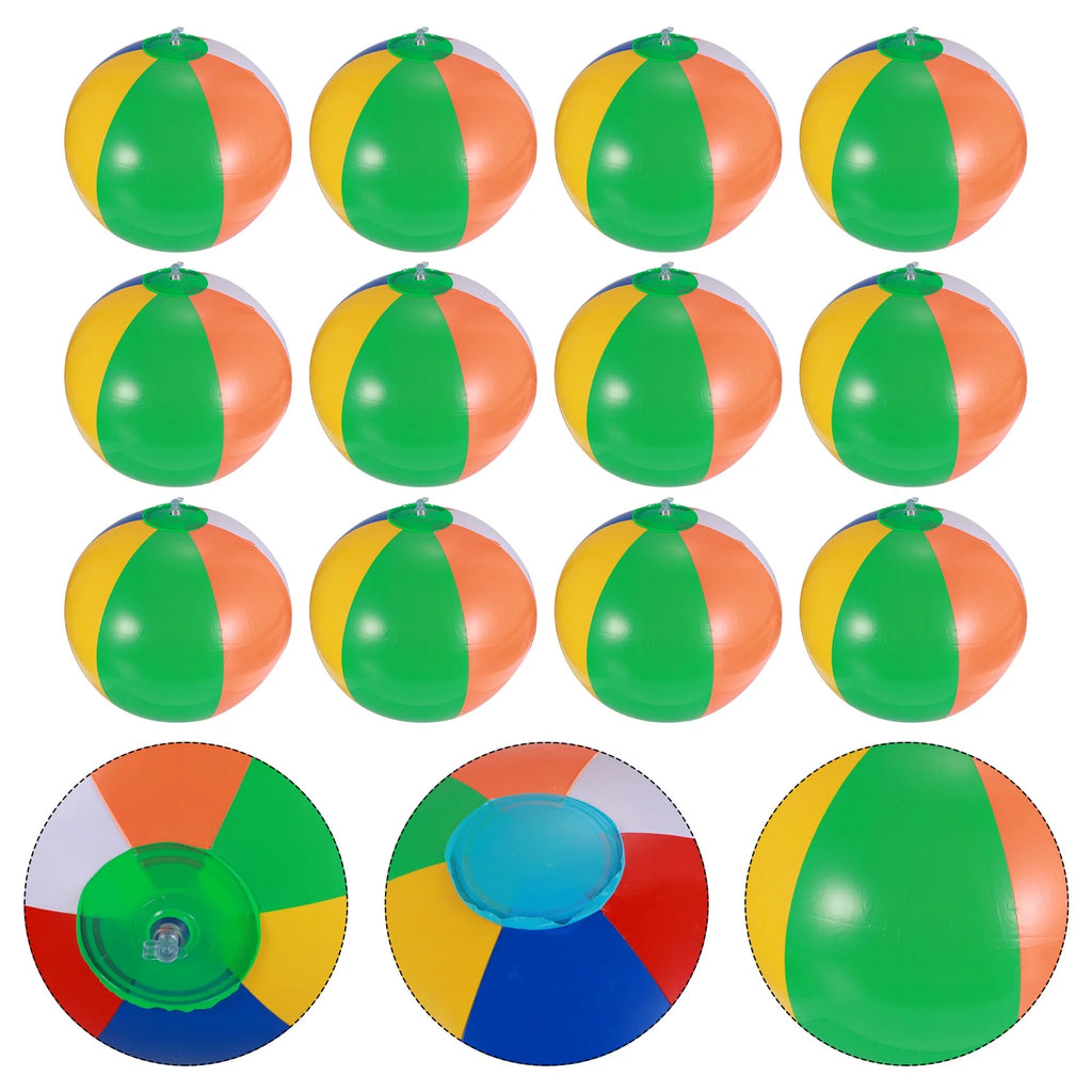 12 Pcs Inflatable Beach Balls Pool Toys J865383