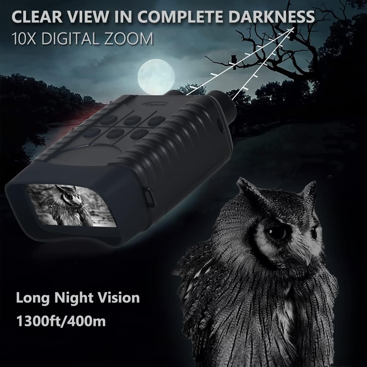 Digital Night Vision Binoculars Infrared Goggles 10X Zoom HD Photo 1080P Video 3.0 LCD Screen 32GB SD Card O9953