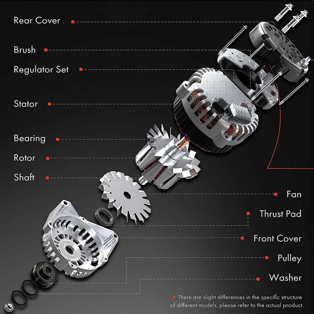 Alternator Compatible with Chevy Silverado 1500, Avalanche 1500, GMC Sierra 1500, Cadillac Escalade O527