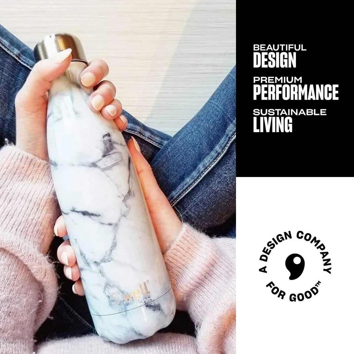 White Marble Bottle P14761