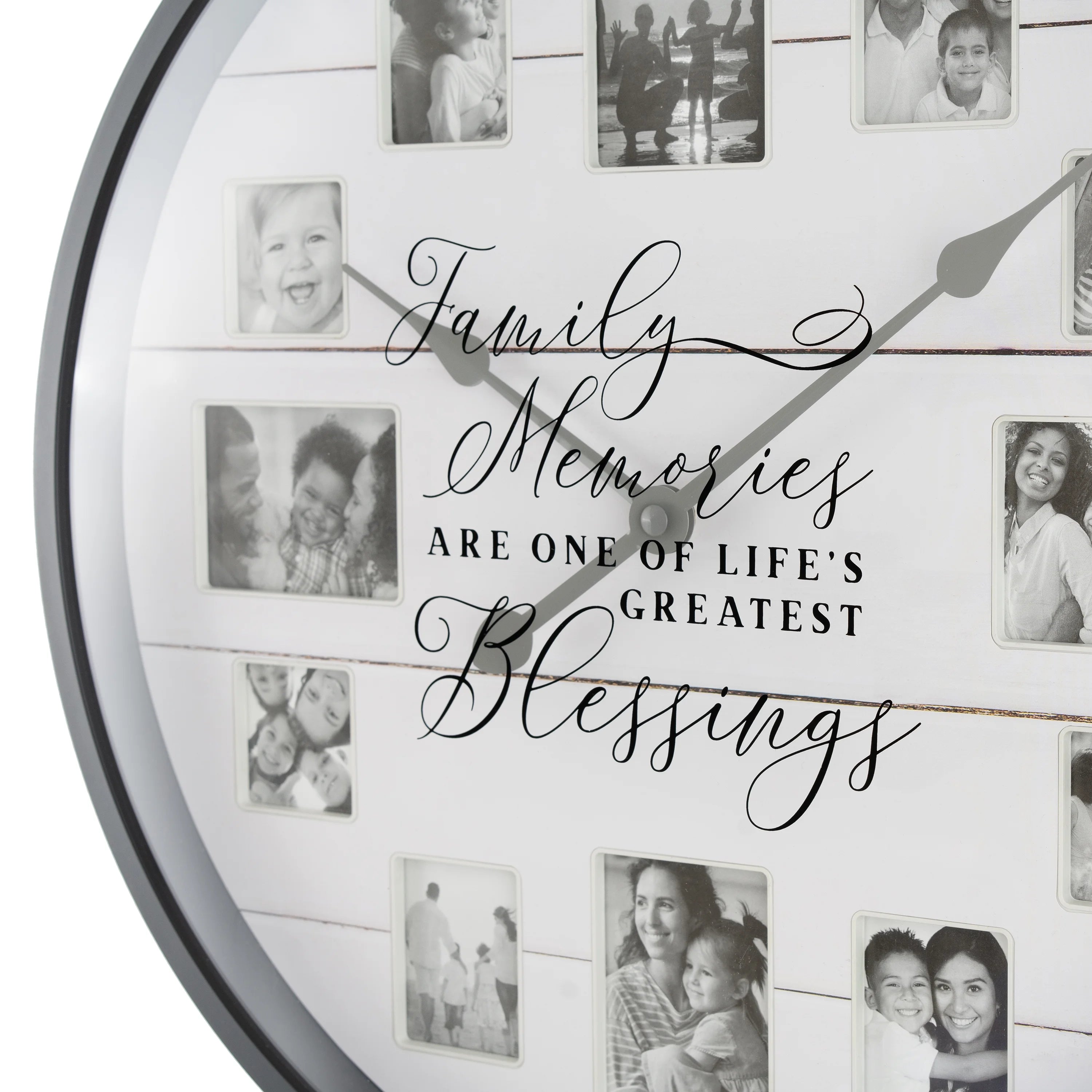20" Round Farmhouse Wall Clock with Quartz Movement B634914
