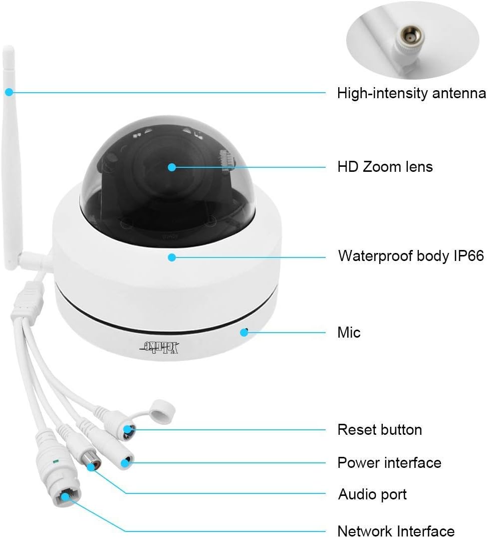 5MP PTZ WiFi Security IP Dome Camera with 5X Optical Zoom Y2130