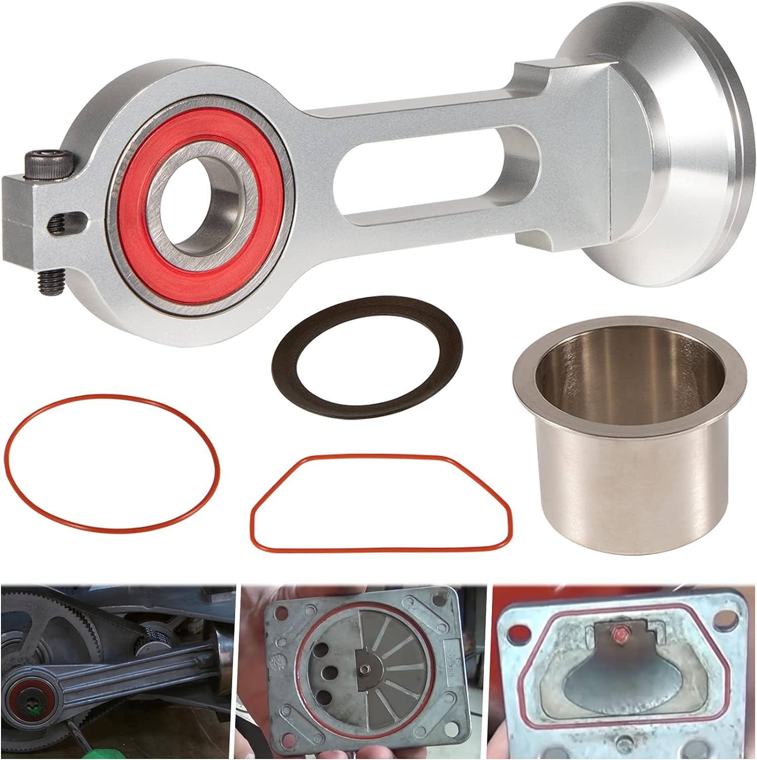 Compressor Piston Kit Connecting Rod Replacement Kit for Oil Free Air Compressor Pump J629510