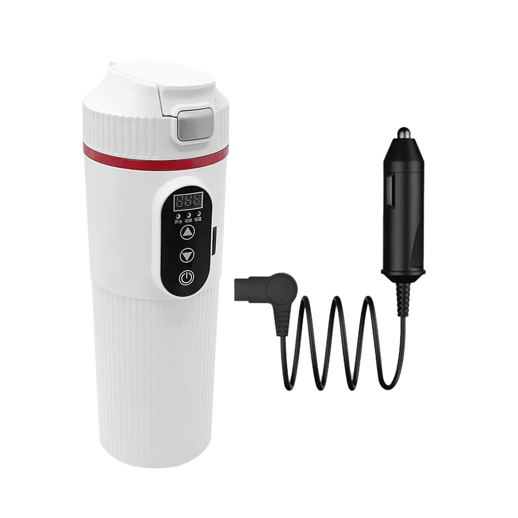 12V 24V Car Electric Water Kettle Tea Coffee Kettle DC Powered Fast Heating 22x7cm Water Boiler Heater Portable C50394
