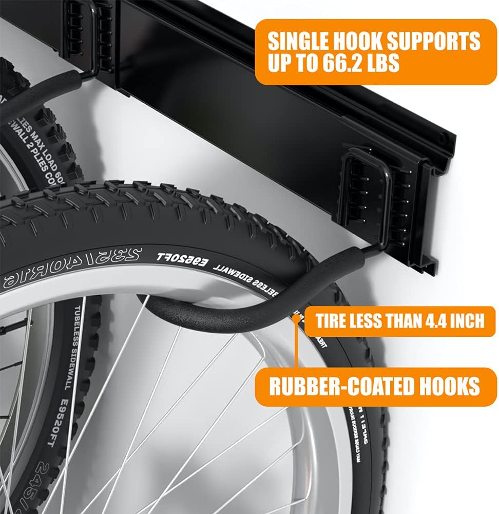 6 Bike Rack Wall Mount Pack of 2 M4056