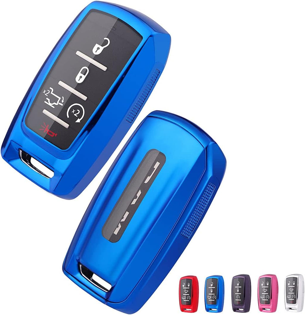 Red TPU Folding Car Key Fob Cover Case for Dodge Ram 1500 C876488