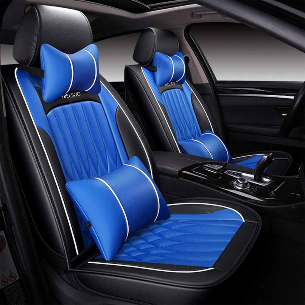 Khaki Brown 2PCS Leather Car Seat Covers V171
