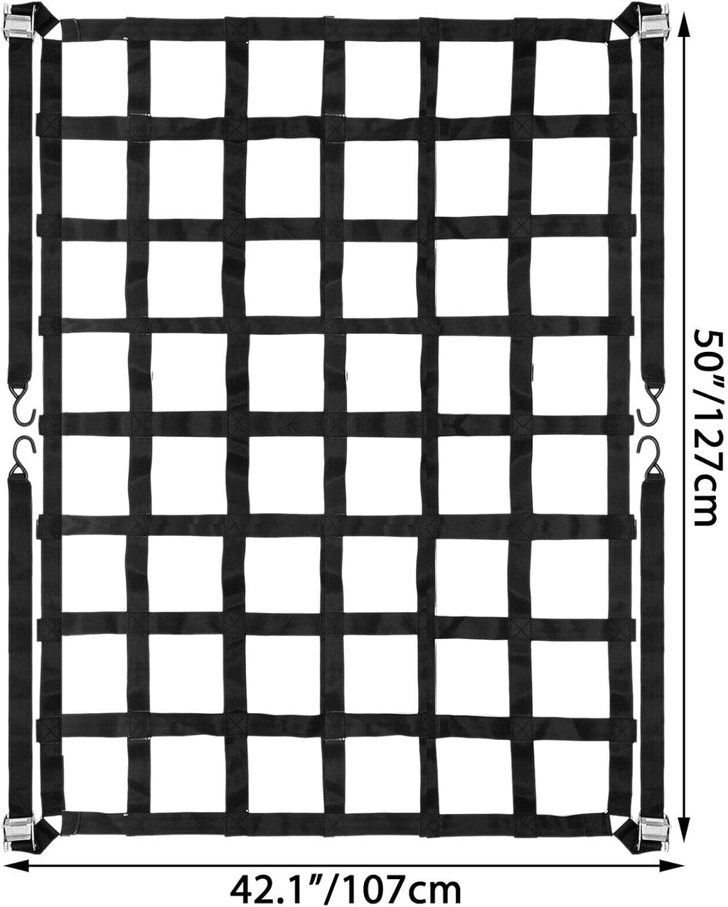 Heavy Duty Truck Bed Cargo Net with S-Hooks, 1100LBS, Pack of 2 D884