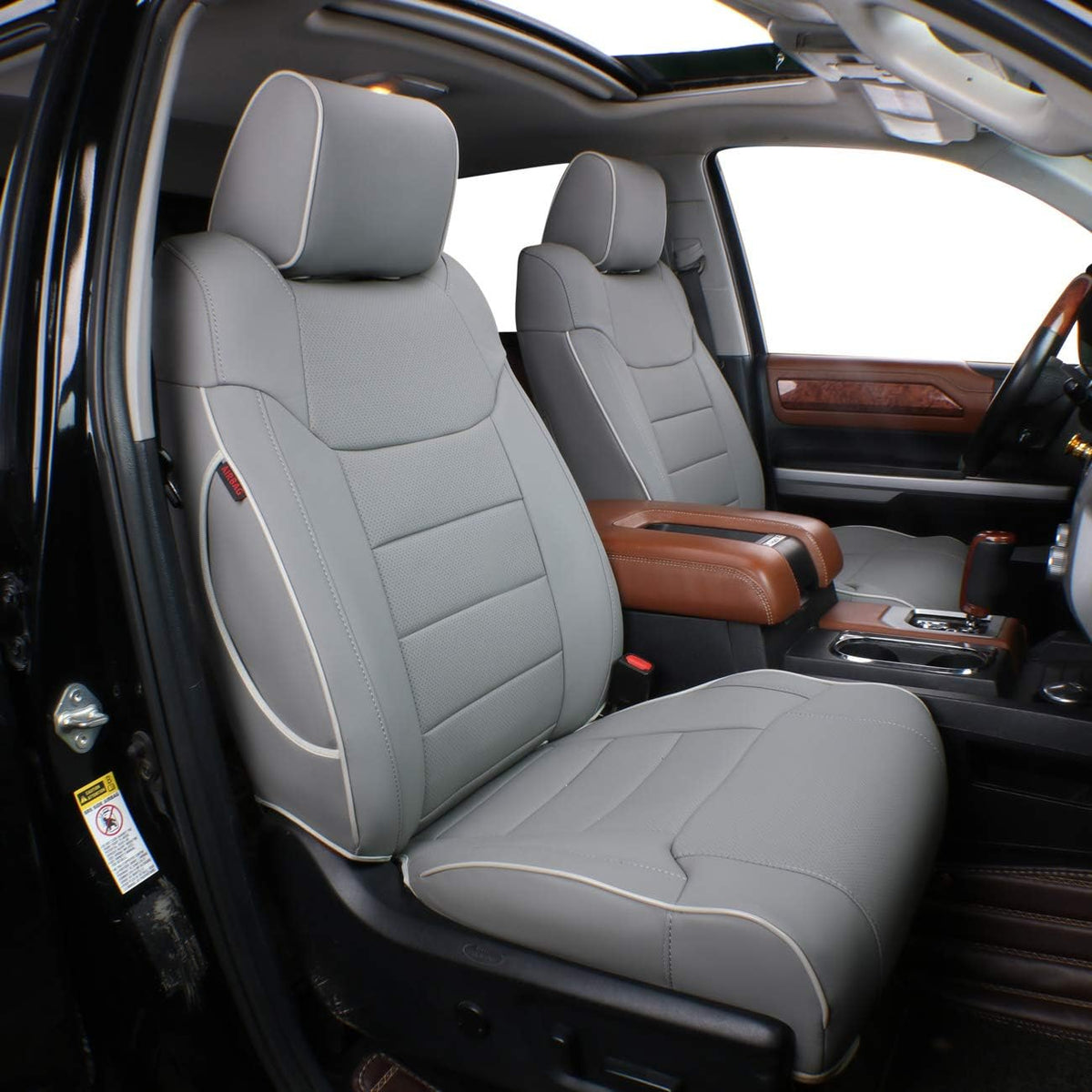 Black Leatherette Custom Fit Seat Covers B8449
