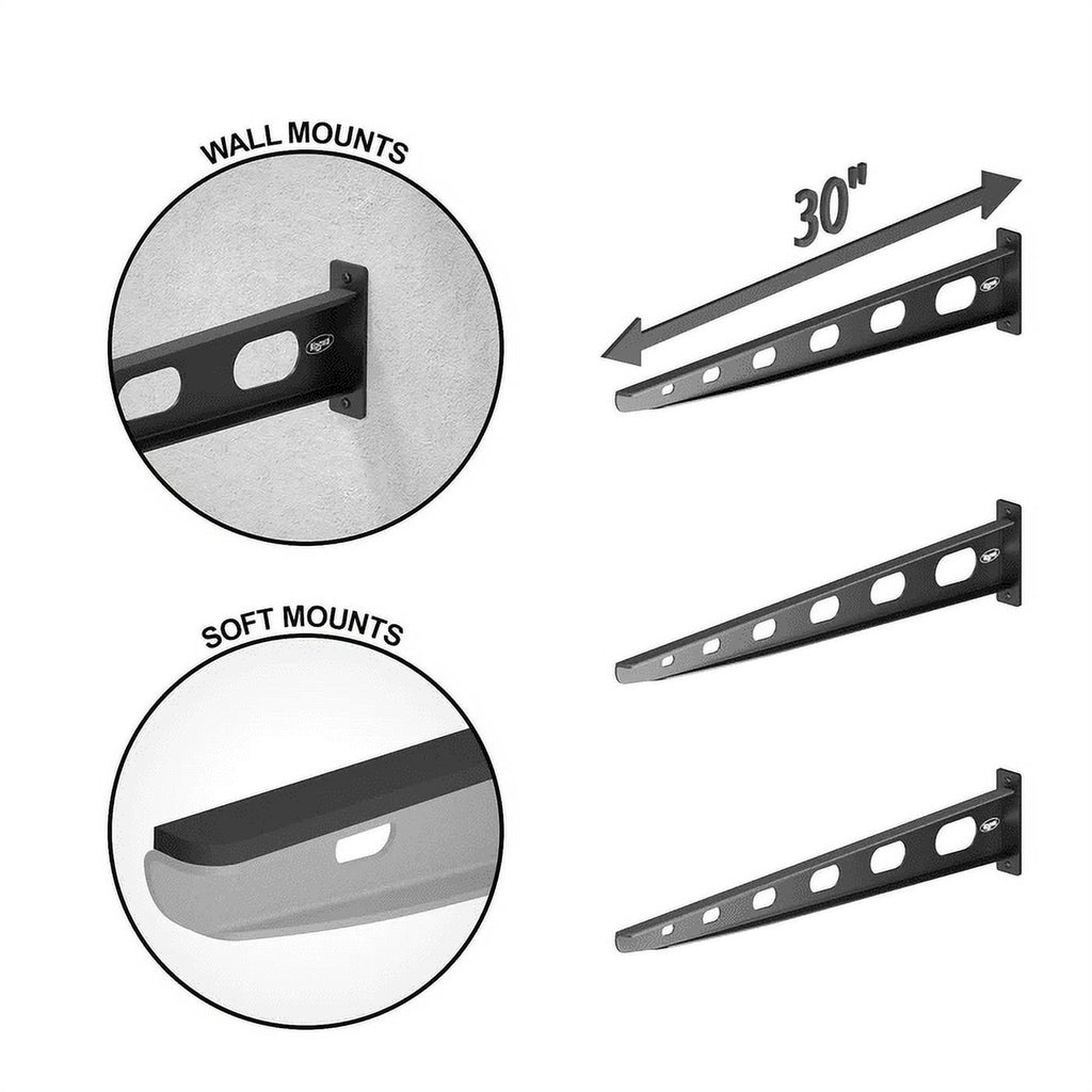 2 Pack Wall Mounted Kayak Rack 30" Arms U937886