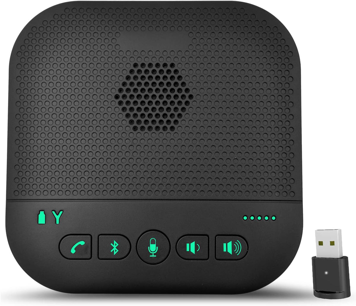 Bluetooth Speakerphone with 4 Microphones, Portable USB Conference Microphone, Pack of 2 D24253