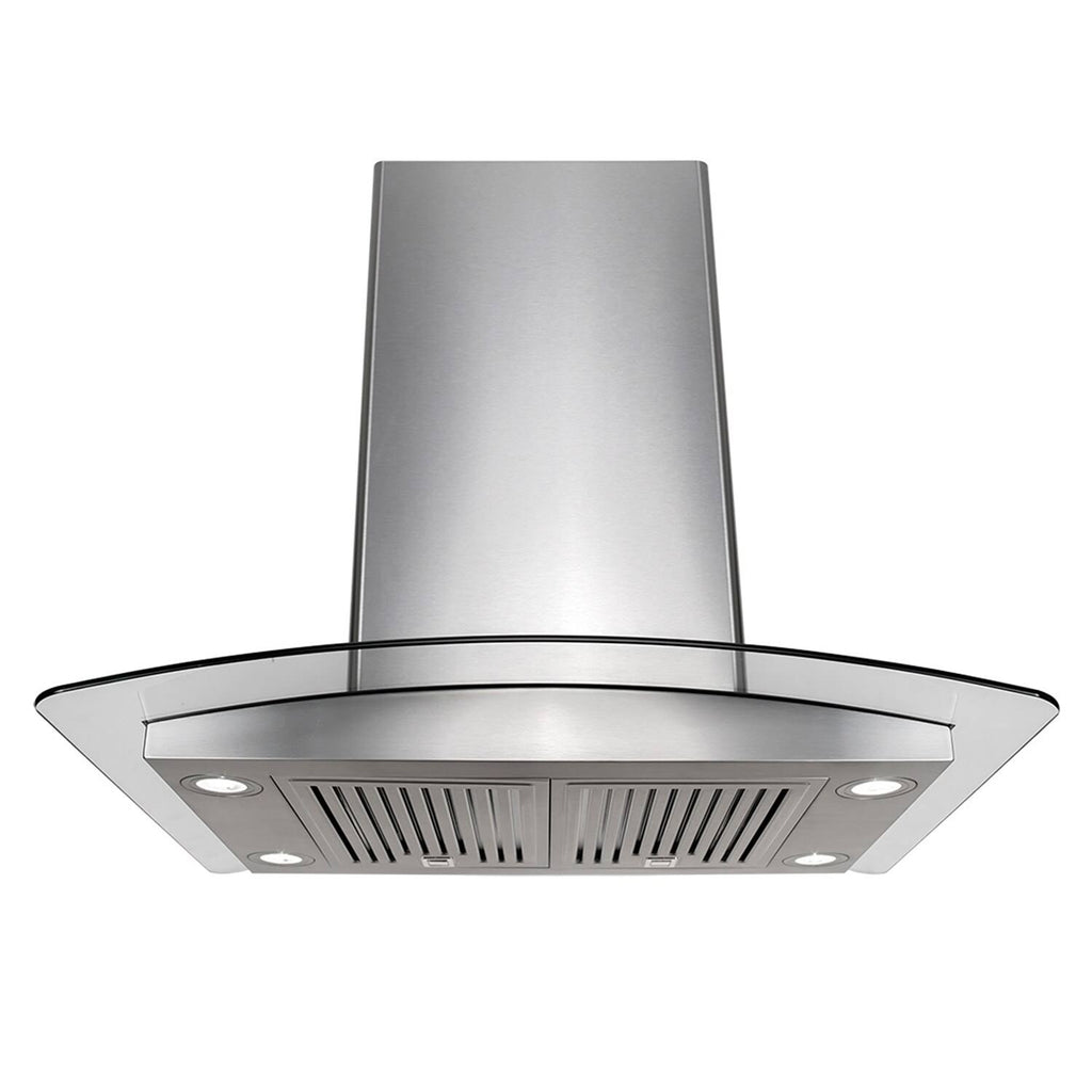 Stainless Steel 30-Inch Ducted Island Mount Range Hood V603