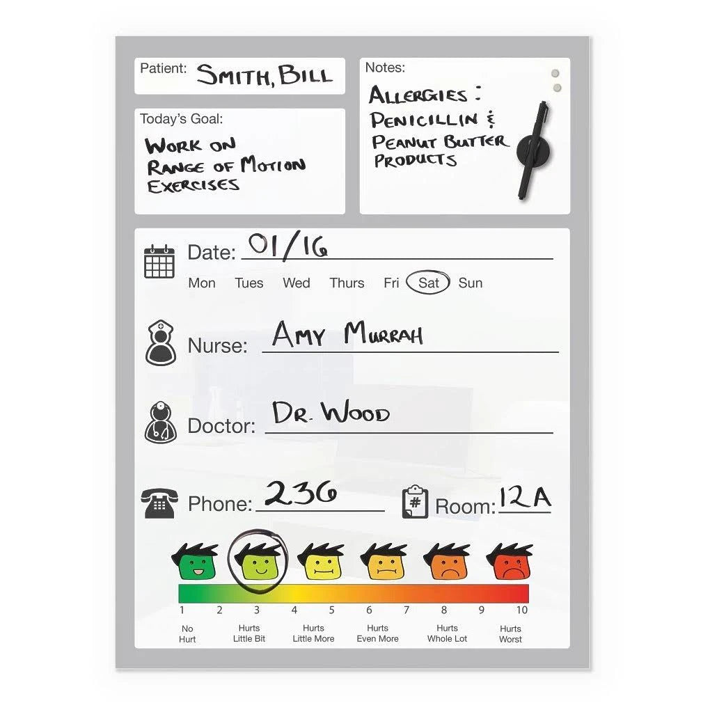 Magnetic Glass Whiteboard 24x18 W8087