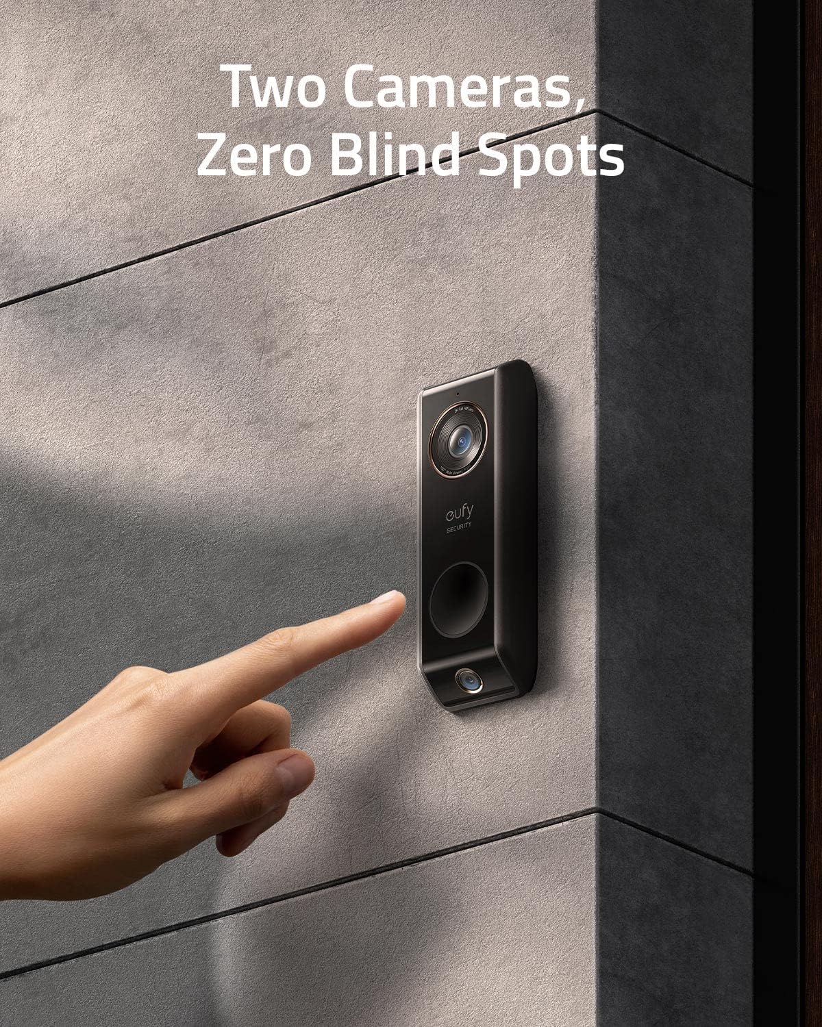 Video Doorbell Dual Camera (Wired) with Chime, 2K with HDR T166