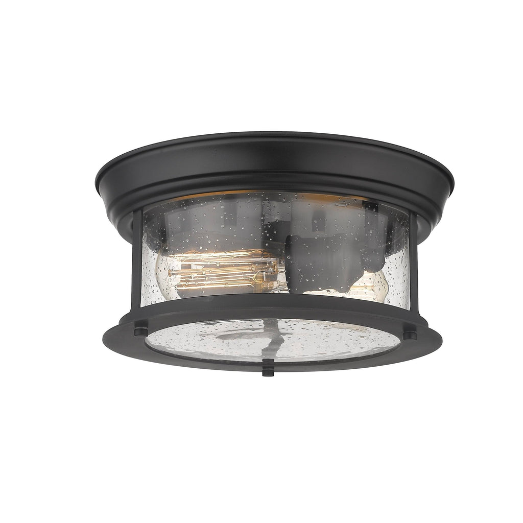 Matte Black 2 Light Flush Mount K12706