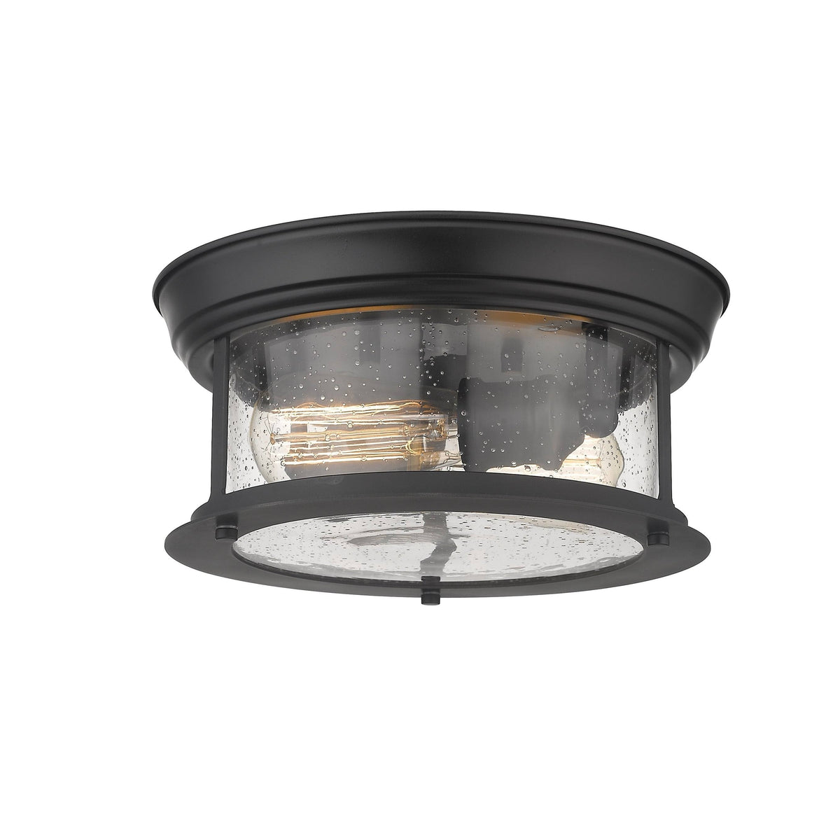 Matte Black 2 Light Flush Mount K12706