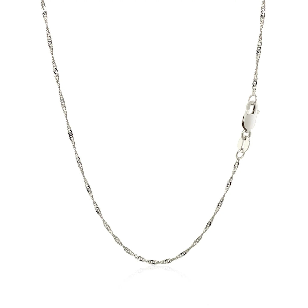 14K White Gold Singapore Chain 16'' W270