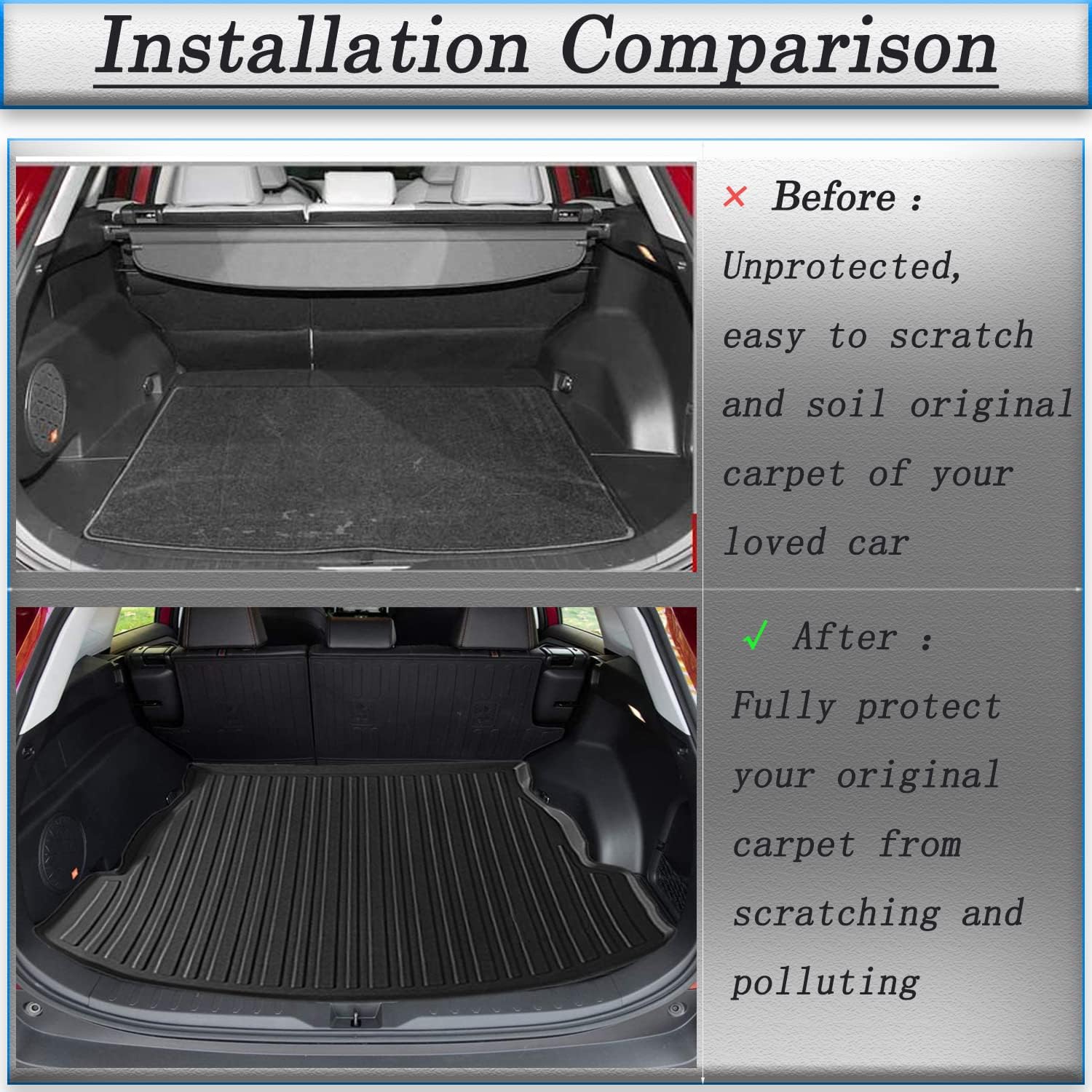 3D Waterproof TPO Cargo Trunk Tray Floor Mats I397