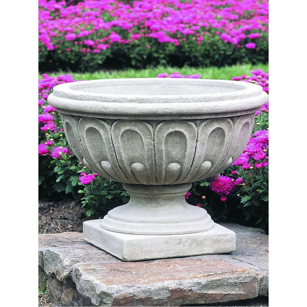 Aged Limestone Fluted Urn X55407